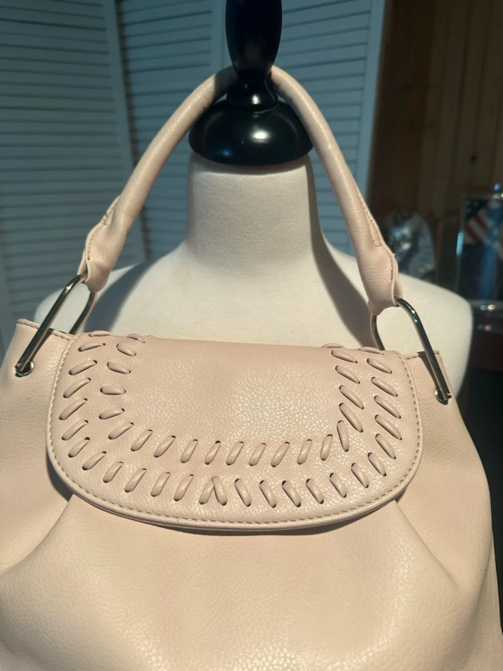 Women's Cream Hobo Handbag - Soft Leather Shoulder Bag